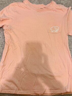 Orange cotton t-shirt with elephant design #elephant #cotton